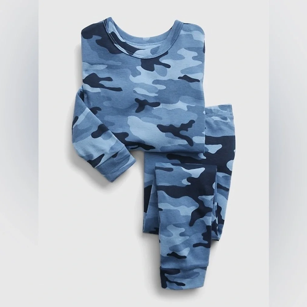 3T Baby Gap Blue Camouflage Kids Pajamas